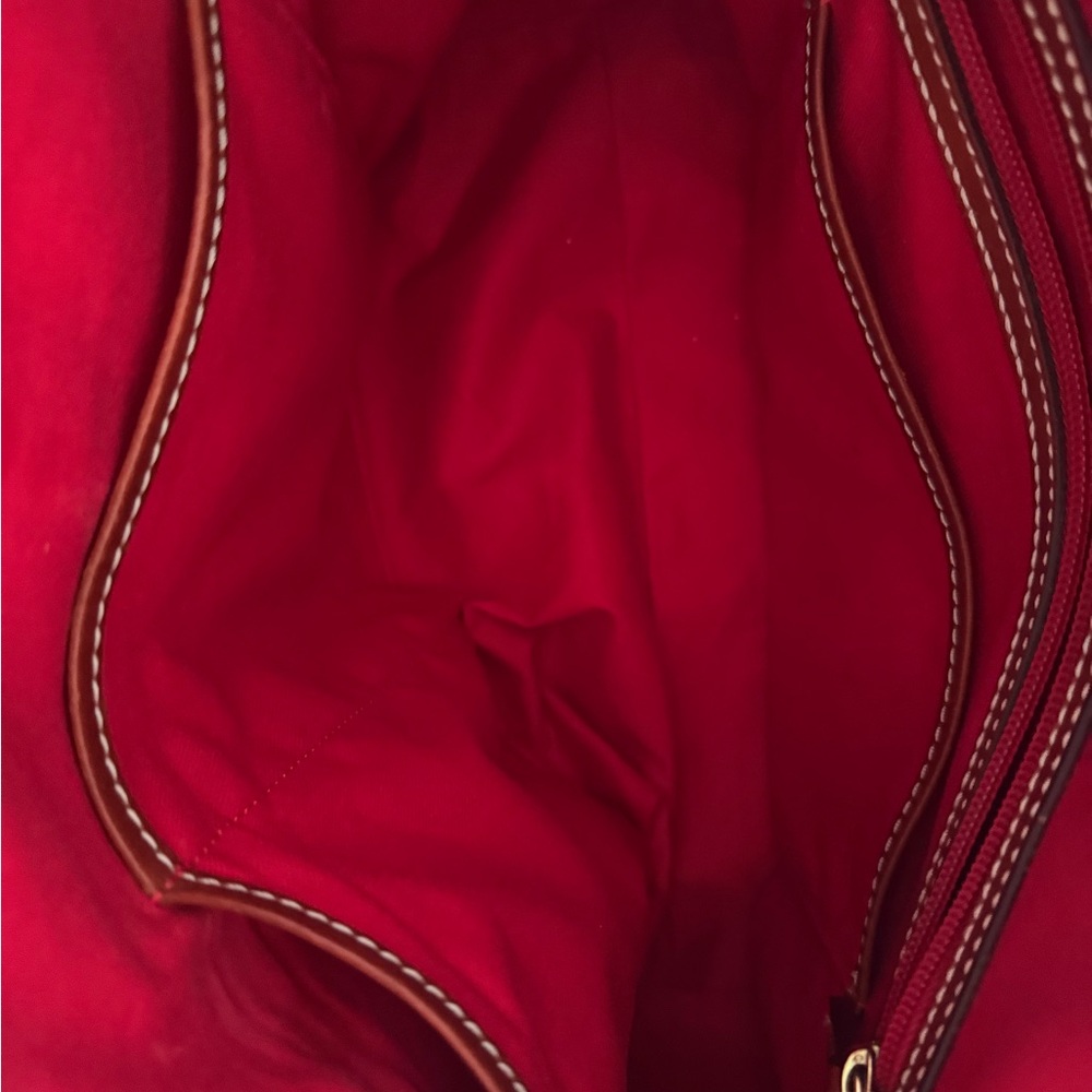 Dooney & Bourke Pink Tote with Brown Leather Trim - Picture 7 of 9